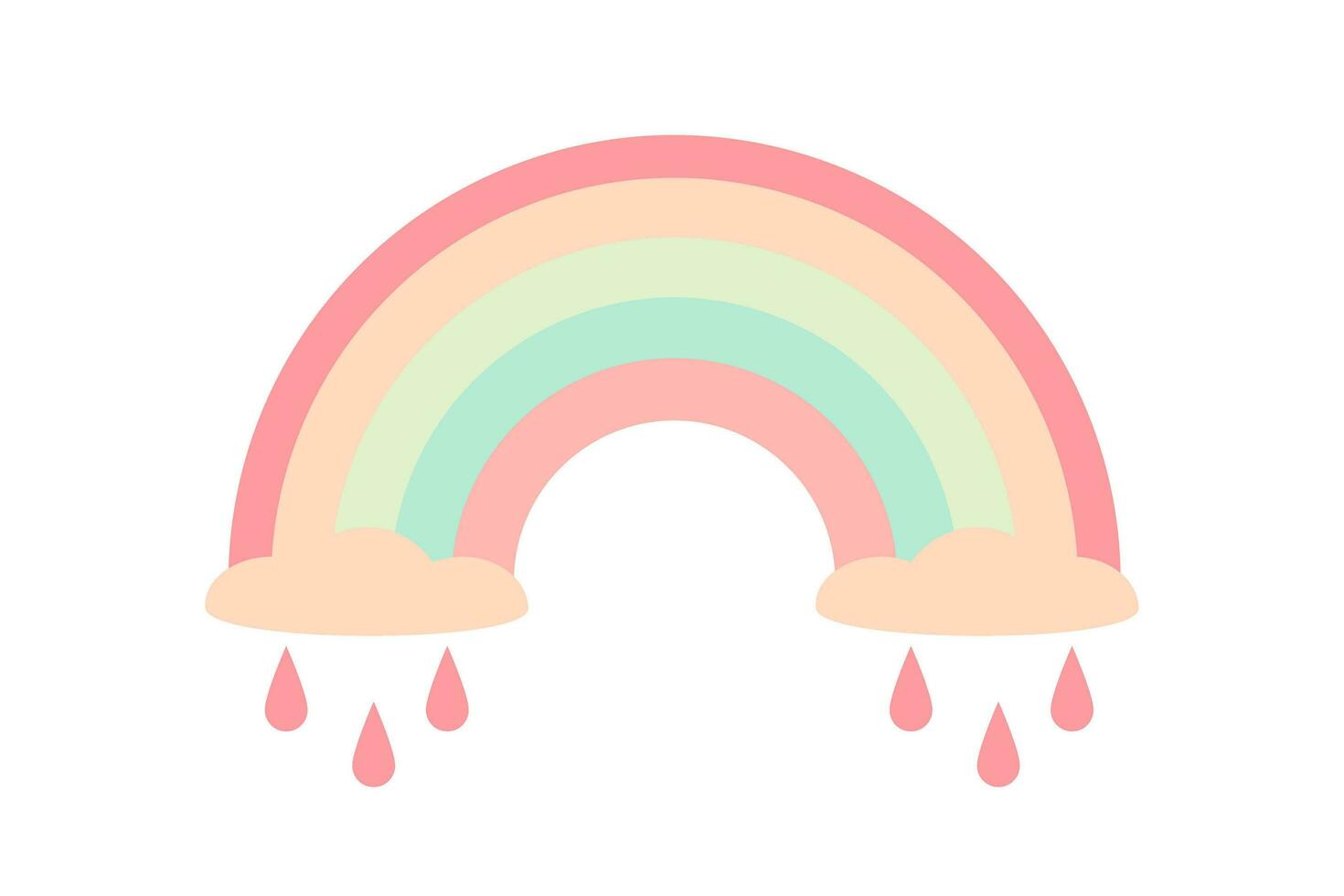 rainbow pastel vector illustration