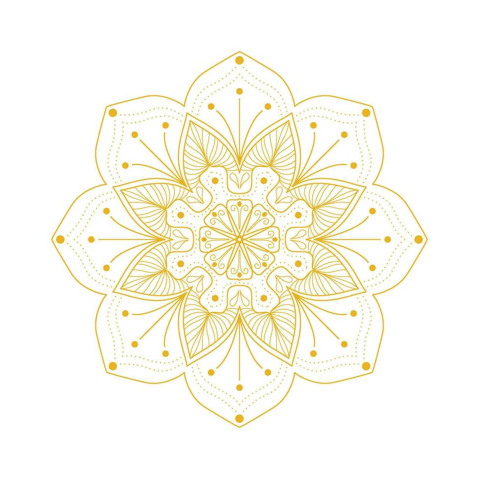 mandala islamic pattern eid decoration illustration vector