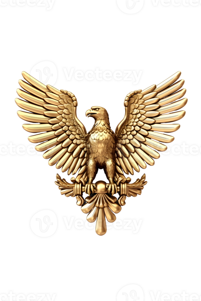 Gold eagle symbol, trophy, country symbol, animal symbol. png