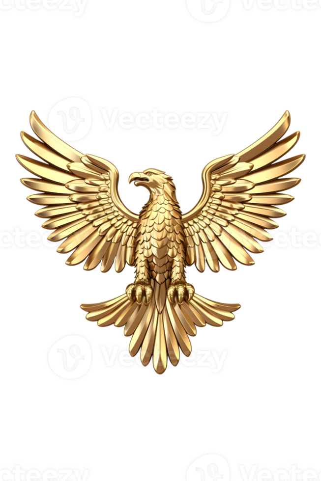 Gold Adler Symbol, Trophäe, Land Symbol, Tier Symbol. ai generativ png