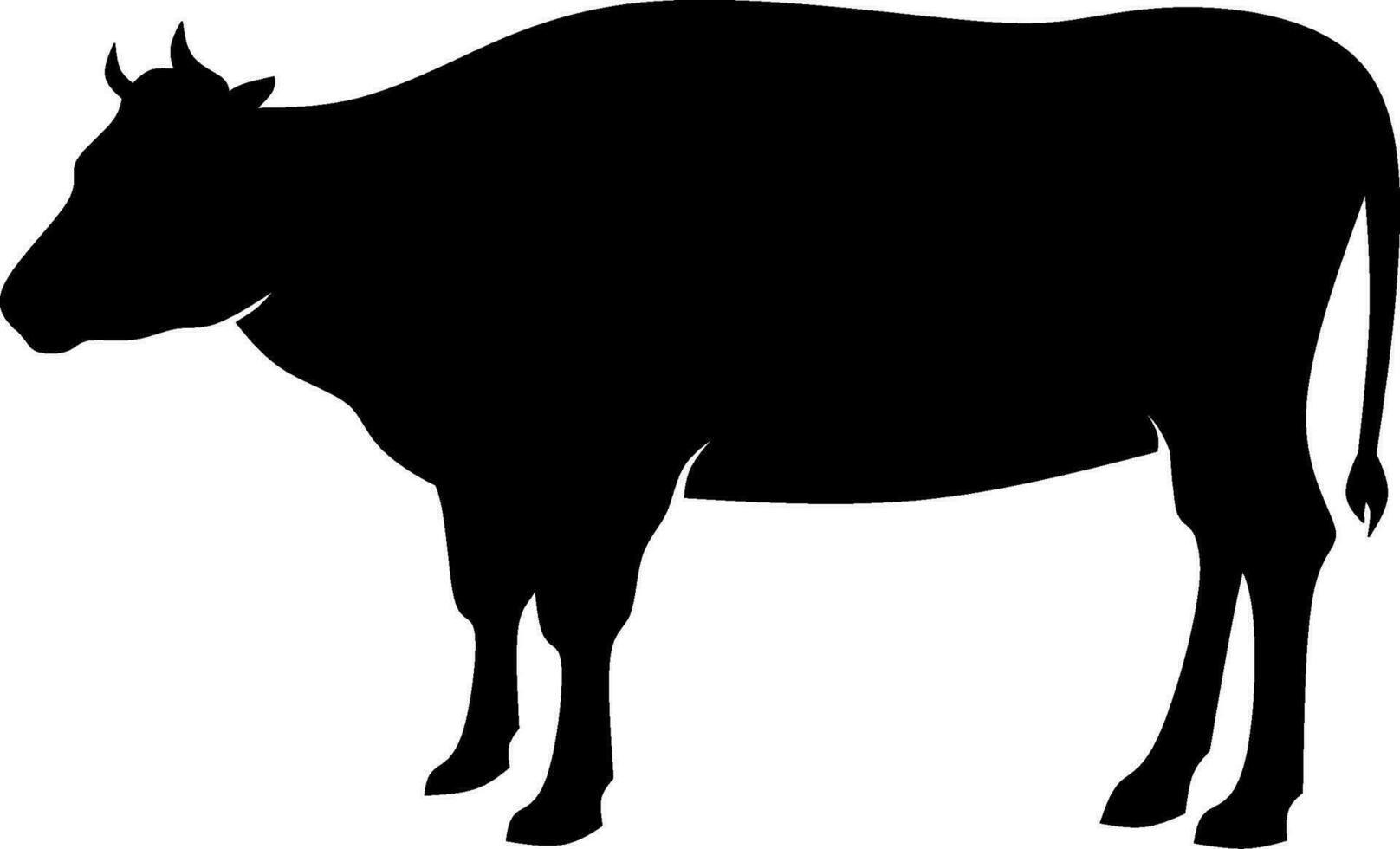 vacas icono vector ilustración. silueta vaca icono para ganado, alimento, animal y eid Alabama adha evento. gráfico recurso para qurban diseño en islam y musulmán cultura