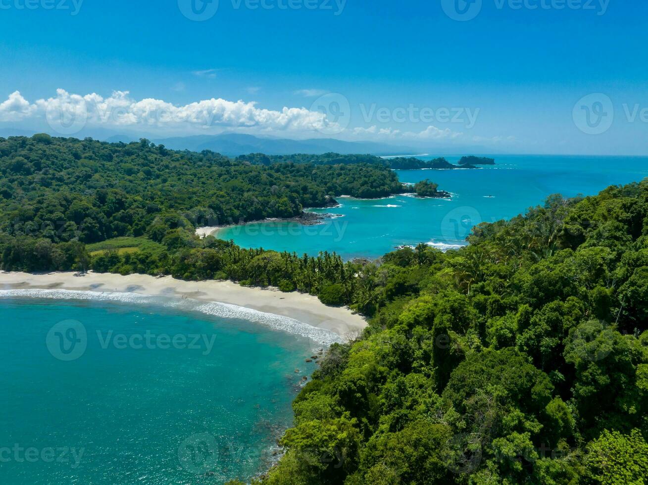 Aerial view of Manuel Antonio National Park in Costa Rica. photo