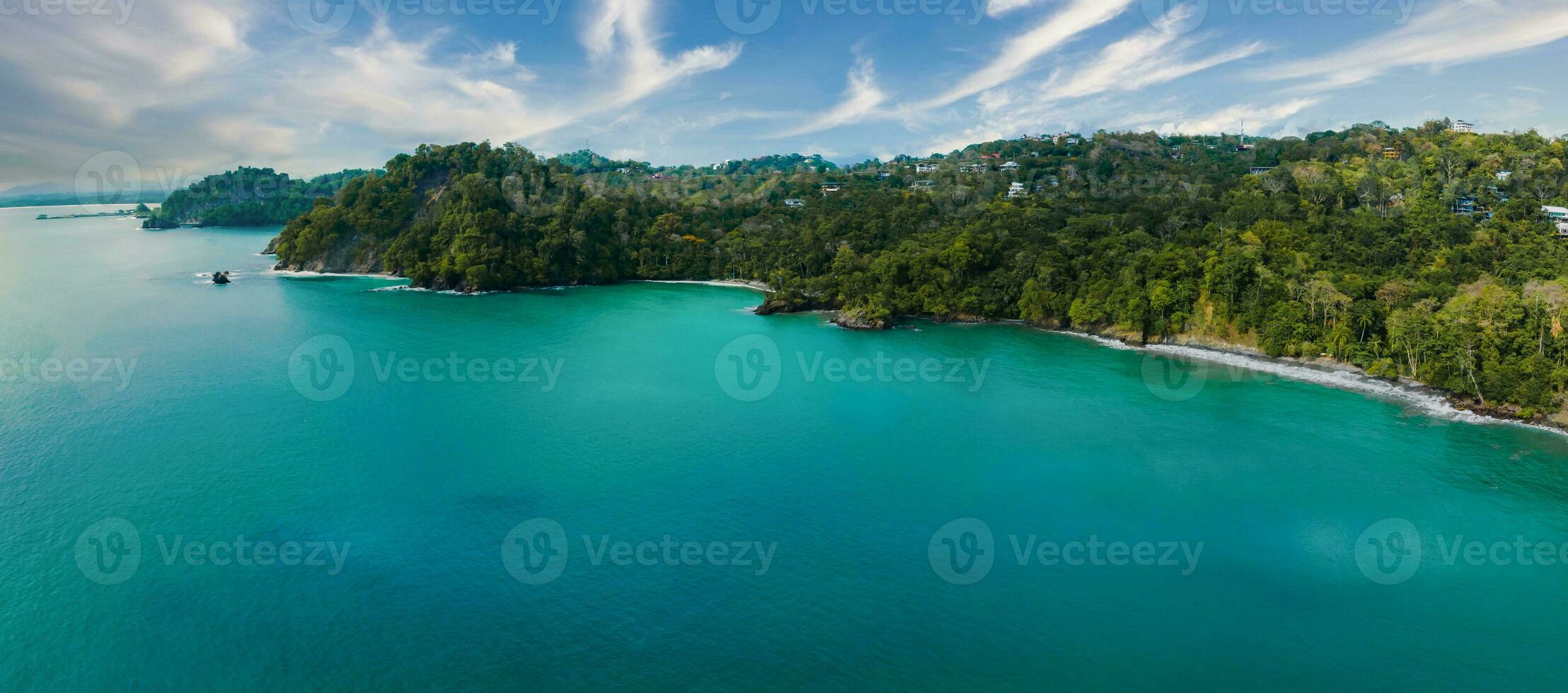 Aerial view of Manuel Antonio National Park in Costa Rica. photo