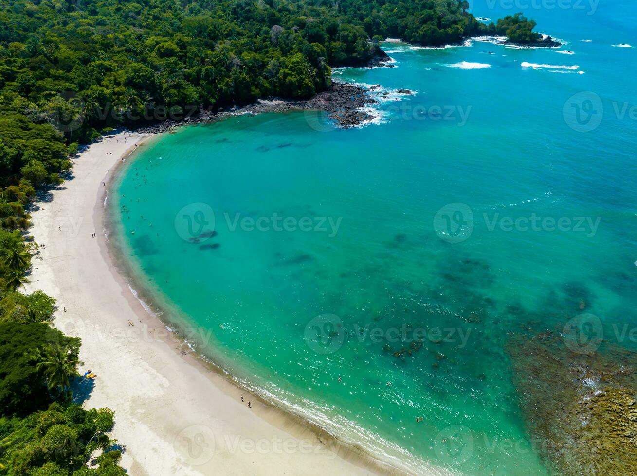 Aerial view of Manuel Antonio National Park in Costa Rica. photo