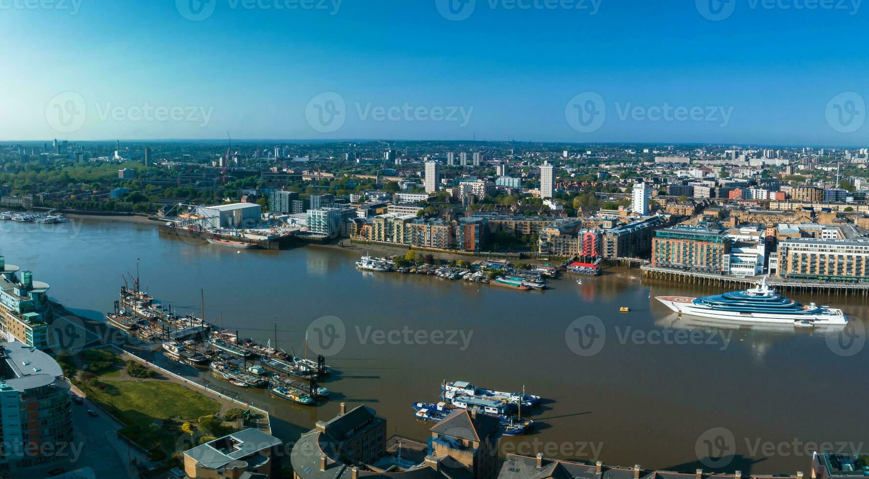 Iconic Tower Bridge connecting Londong with Southwark on the Thames River photo