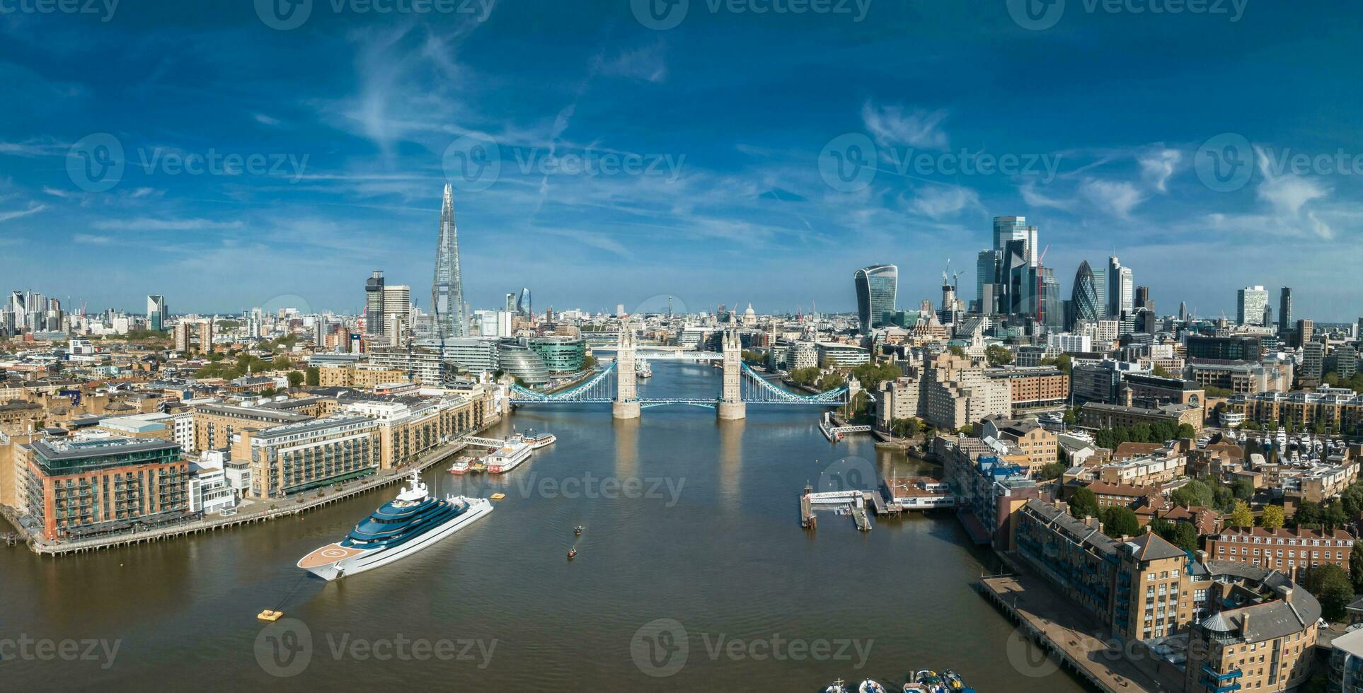 Iconic Tower Bridge connecting Londong with Southwark on the Thames River photo