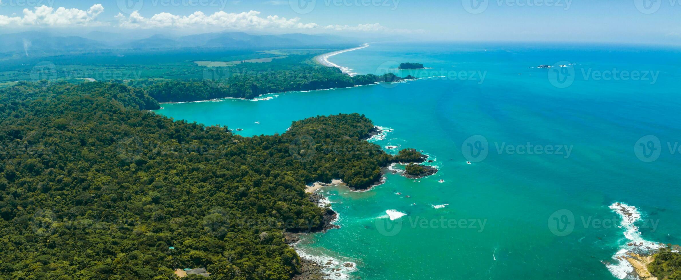 Aerial view of Manuel Antonio National Park in Costa Rica. photo