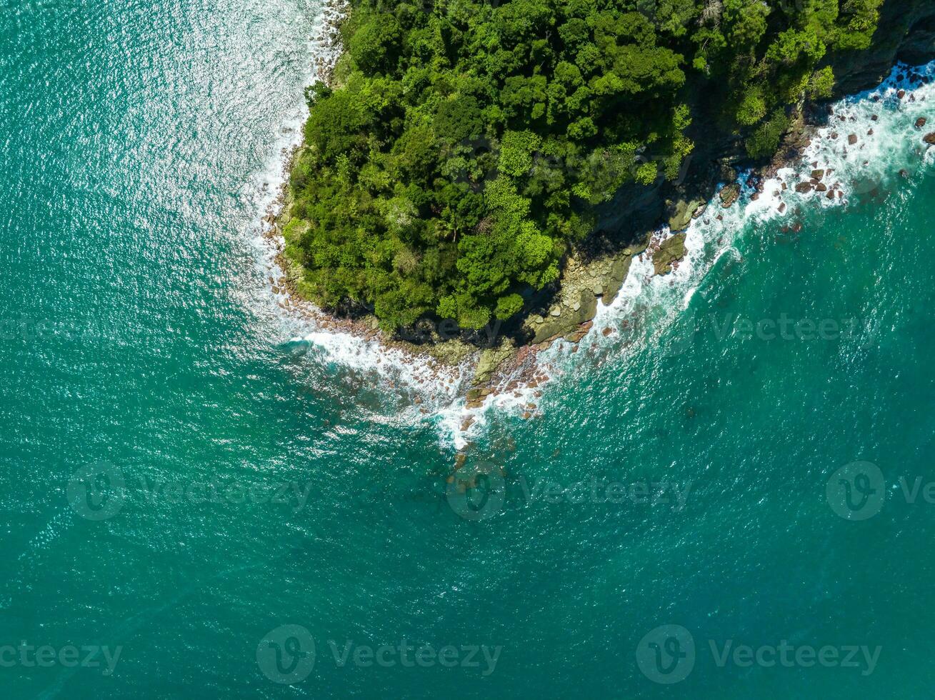 Aerial view of Manuel Antonio National Park in Costa Rica. photo