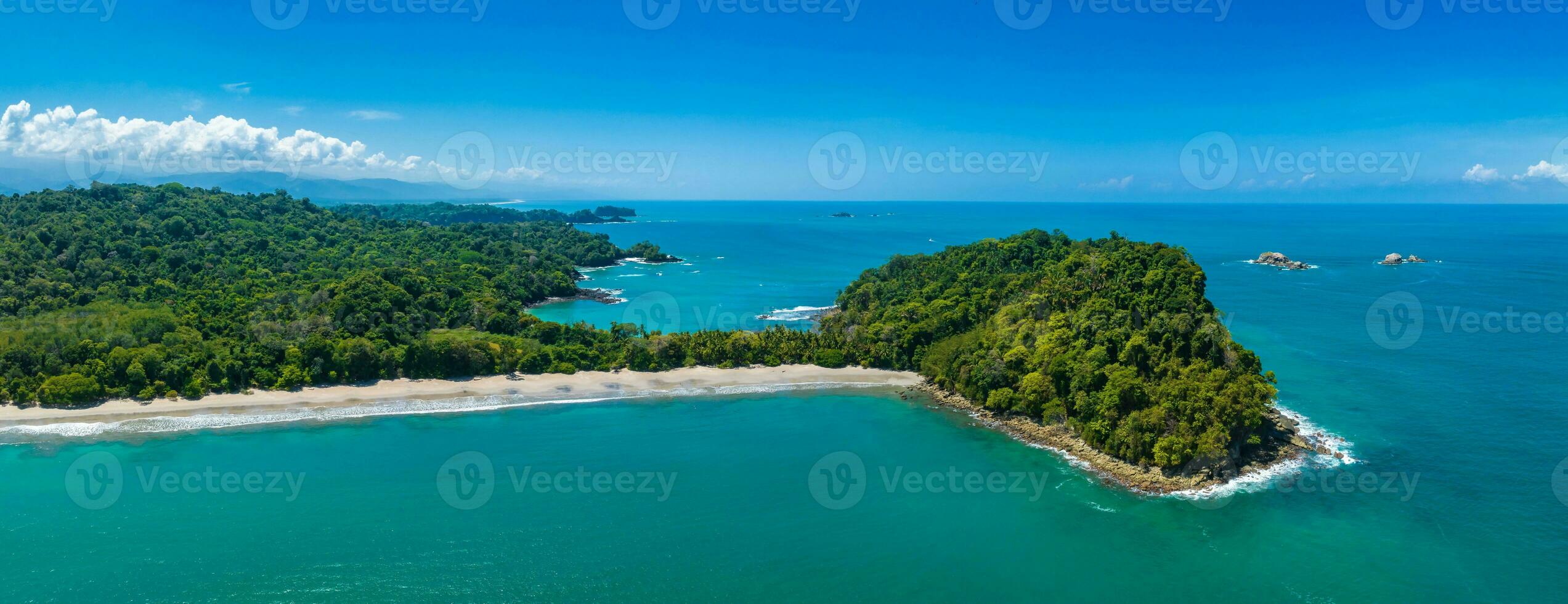 Aerial view of Manuel Antonio National Park in Costa Rica. photo