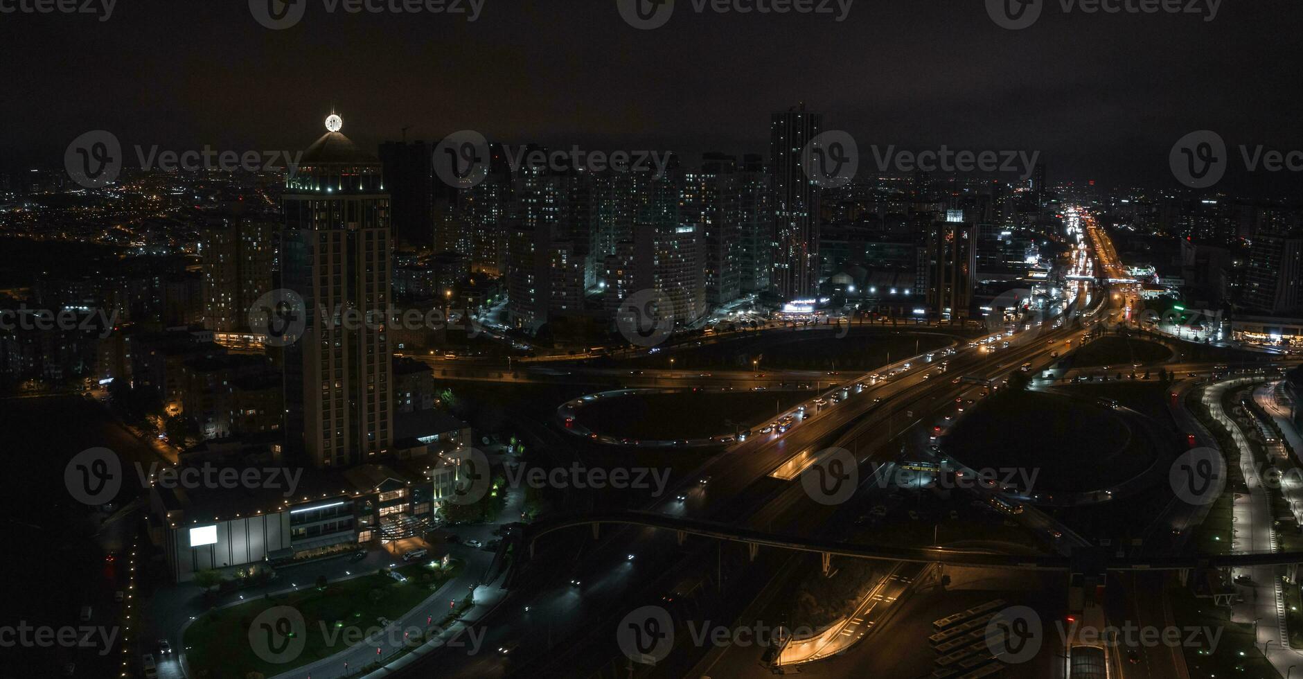 Aerial view of the Istambul business district. photo