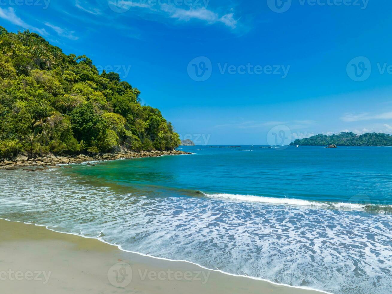 Aerial view of Manuel Antonio National Park in Costa Rica. photo