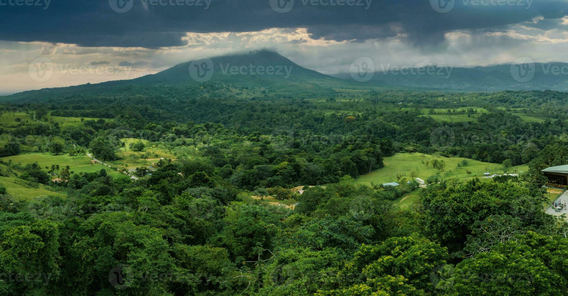 Amazing view of beautiful Arenal volcano in Costa Rica photo