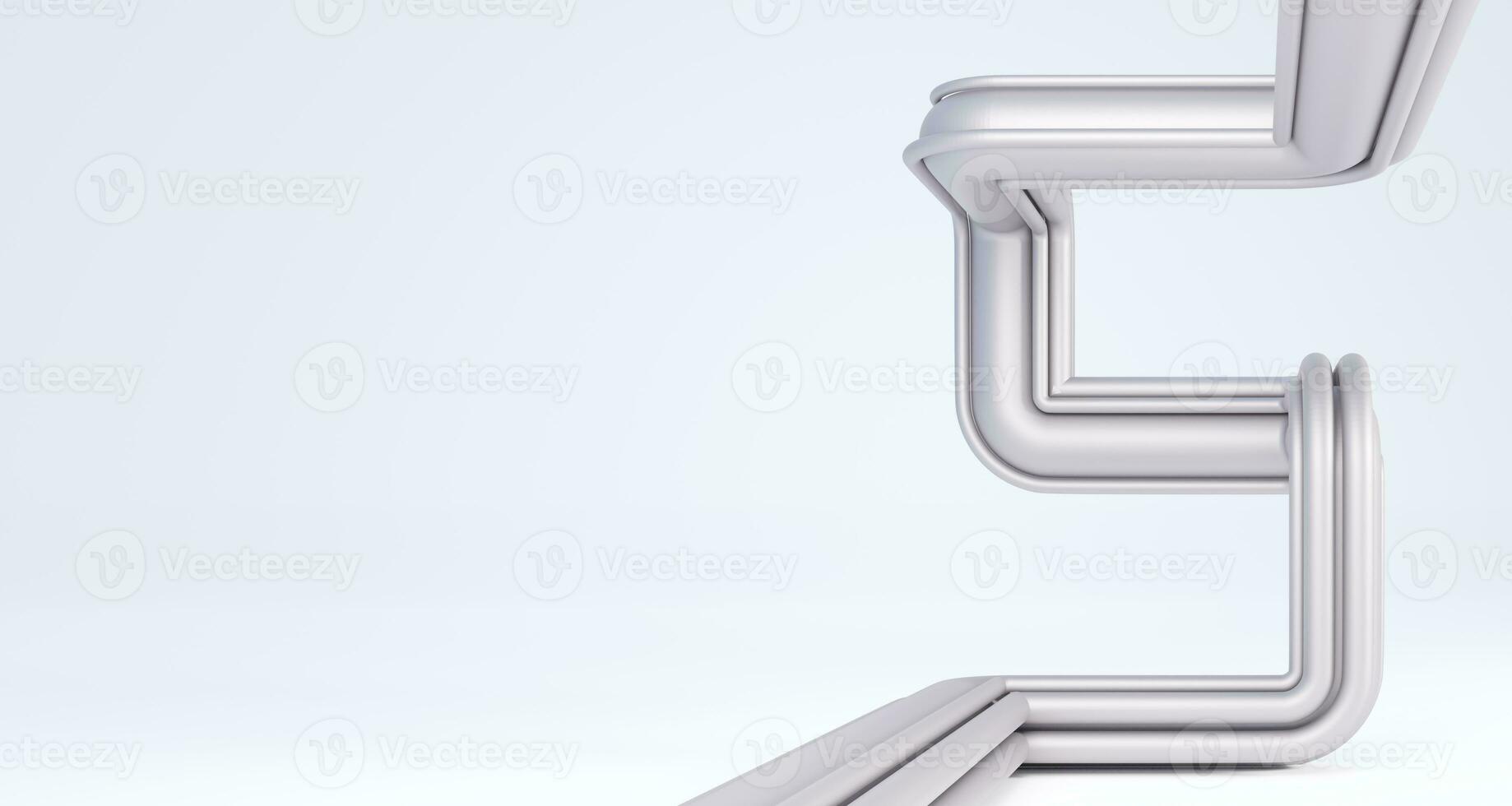 steel pipes creative industrial background, 3D illustration photo