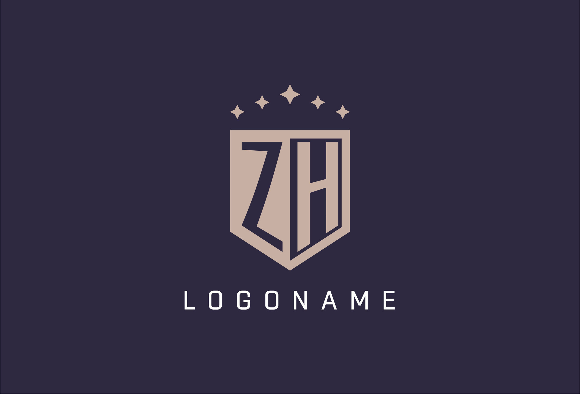Zh Initial Shield Logo Icon Geometric Style Design 24809345 Vector Art Zh Initial Shield Logo Icon Geometric Style Design 24809345 Vector Art