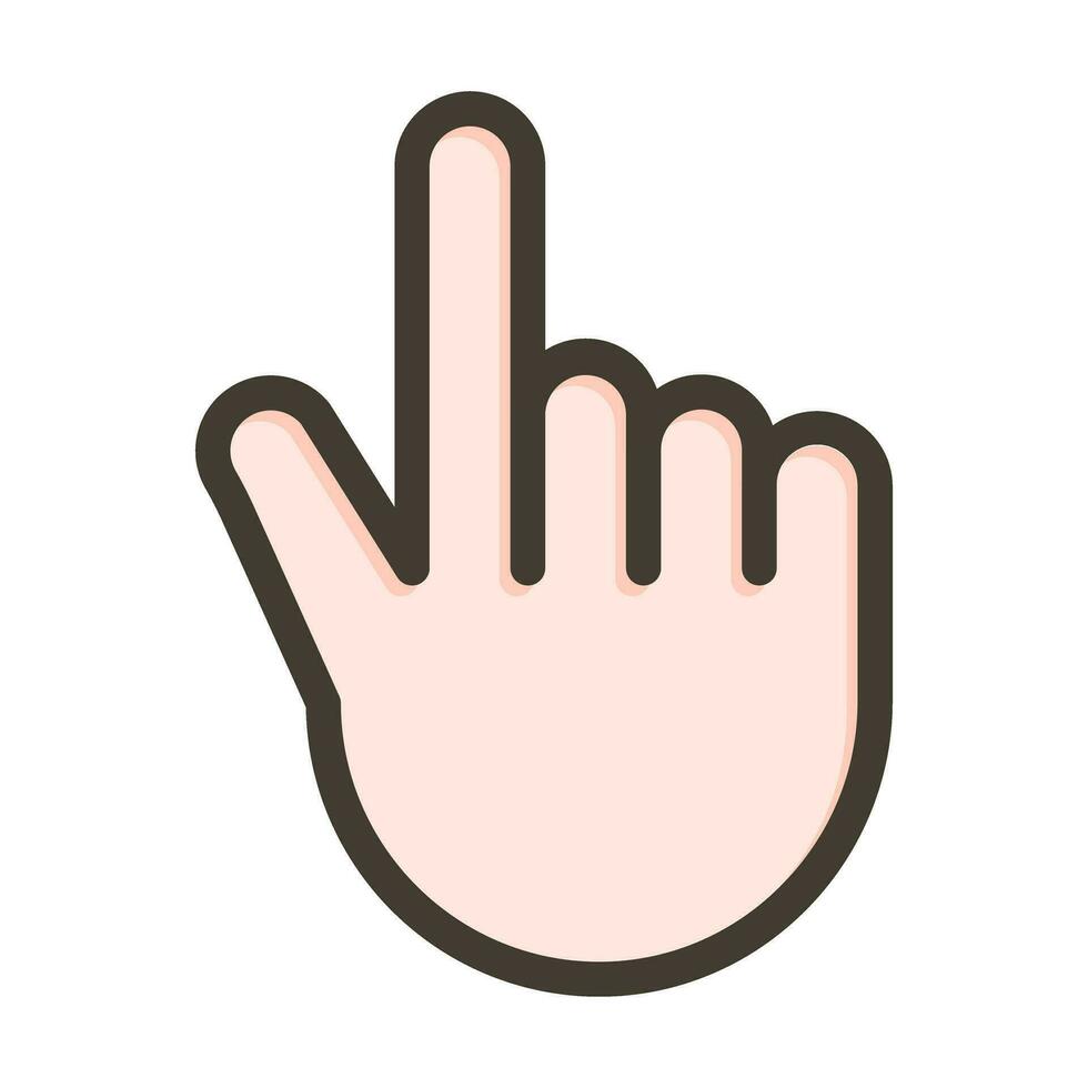 Raised Finger Icon Design vector