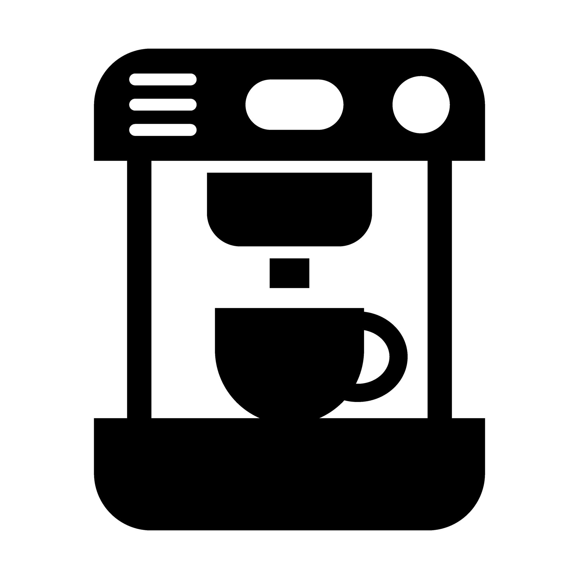 Coffee Machine Glyph Icon Design 24810502 Vector Art at Vecteezy