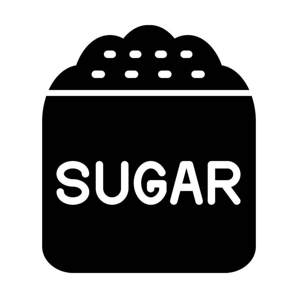 Sugar Bag Glyph Icon Design vector