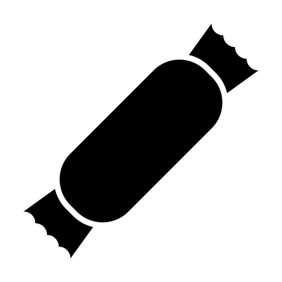 Toffee Glyph Icon Design vector
