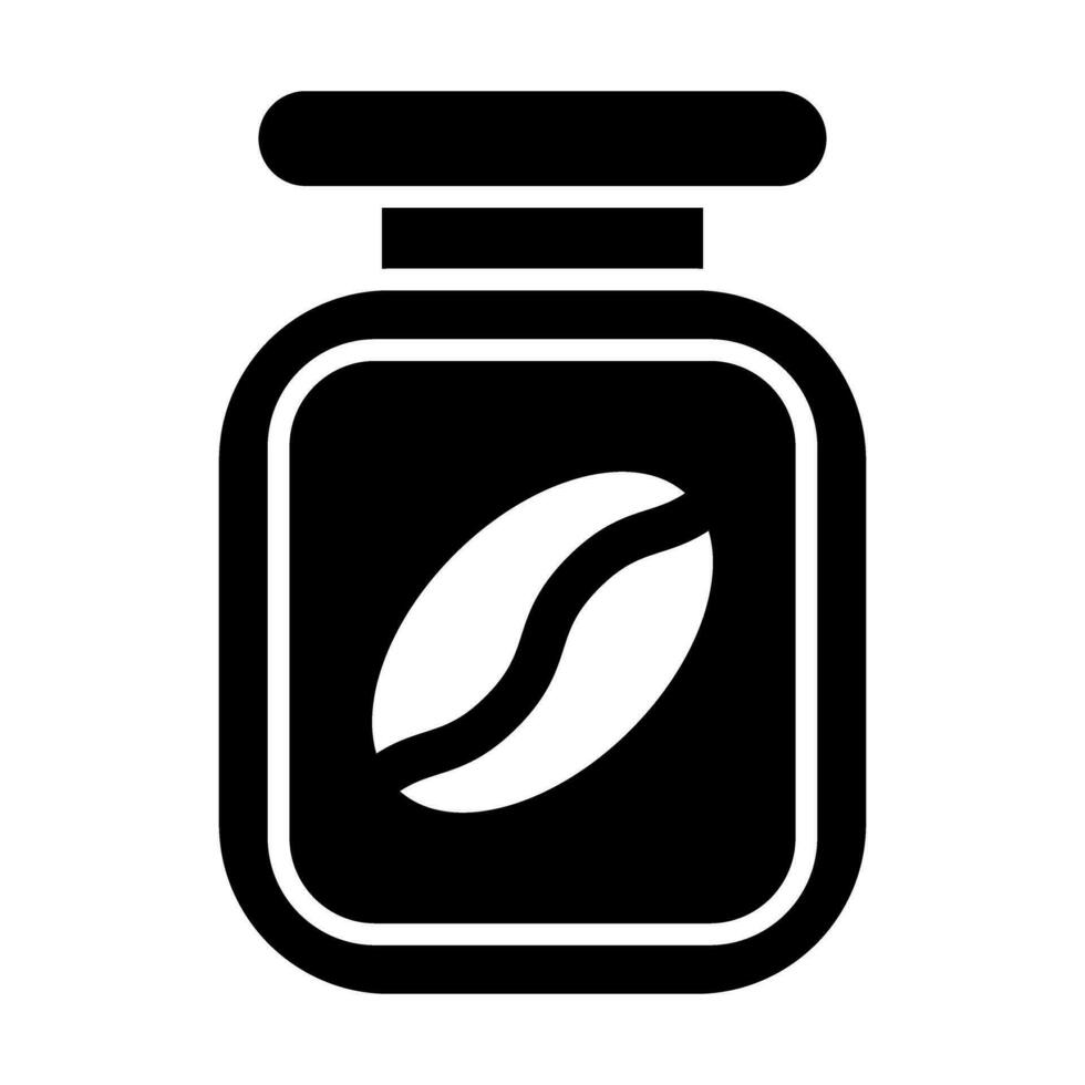Coffee Bottle Glyph Icon Design vector