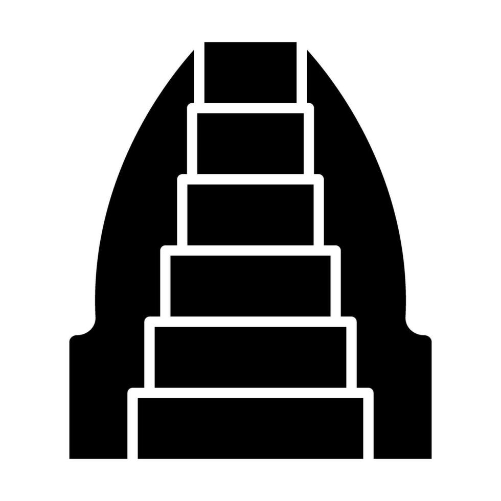 escalera mecánica vector glifo icono para personal y comercial usar.