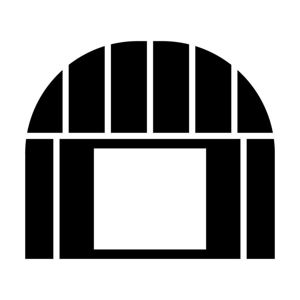 Hangar Vector Glyph Icon For Personal And Commercial Use.