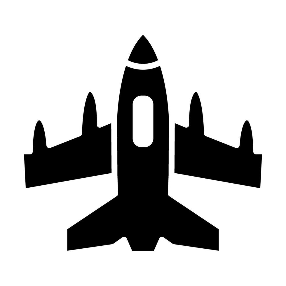 Jet Vector Glyph Icon For Personal And Commercial Use.