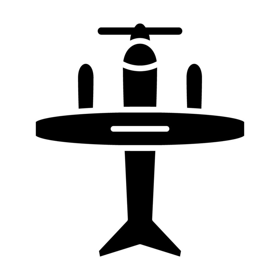 Seaplane Vector Glyph Icon For Personal And Commercial Use.