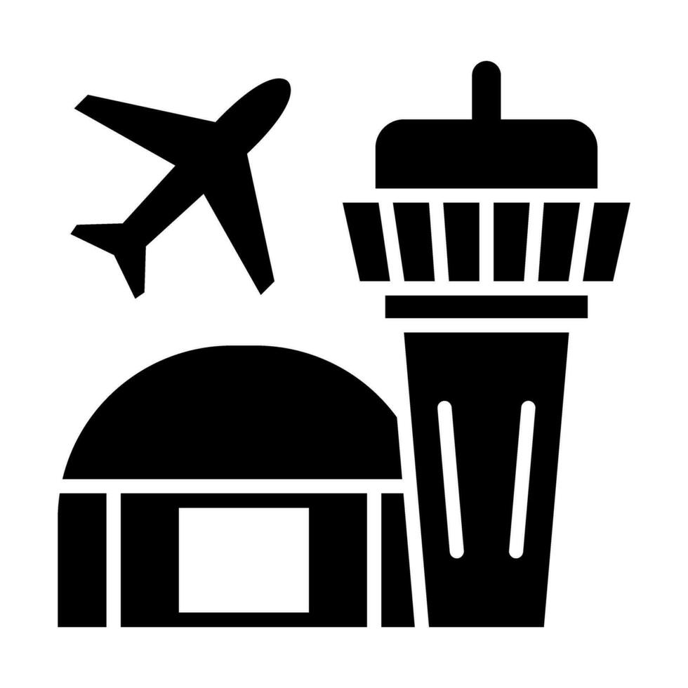 aeropuerto vector glifo icono para personal y comercial usar.