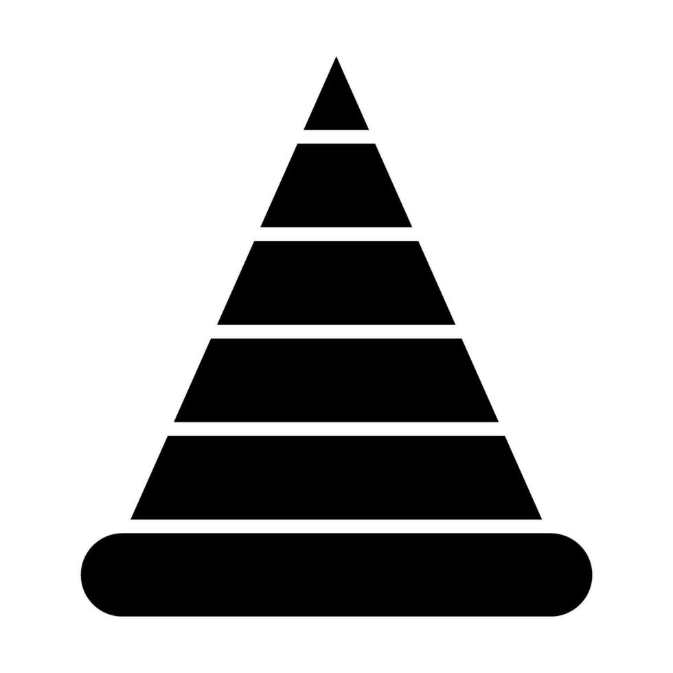 Traffic Cone Vector Glyph Icon For Personal And Commercial Use.