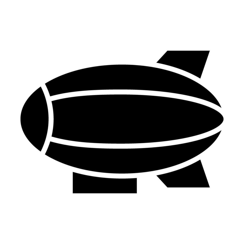 Zeppelin Vector Glyph Icon For Personal And Commercial Use.