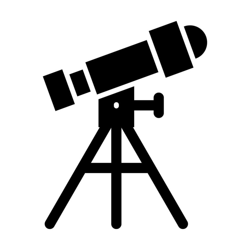 Telescope Vector Glyph Icon For Personal And Commercial Use.