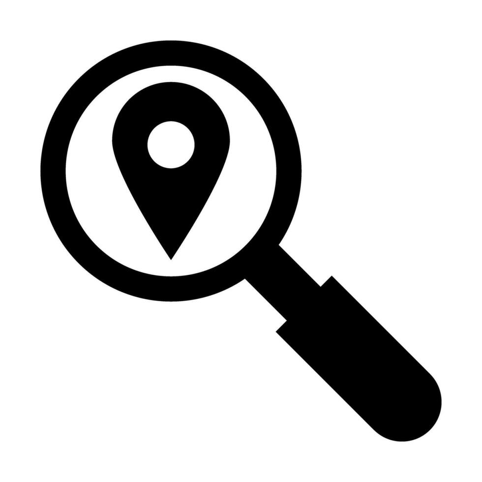 Geography Search Vector Glyph Icon For Personal And Commercial Use.