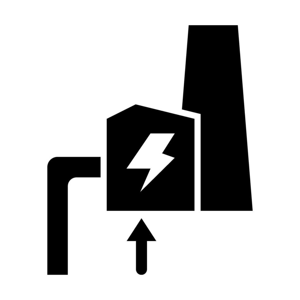 Geothermal Vector Glyph Icon For Personal And Commercial Use.