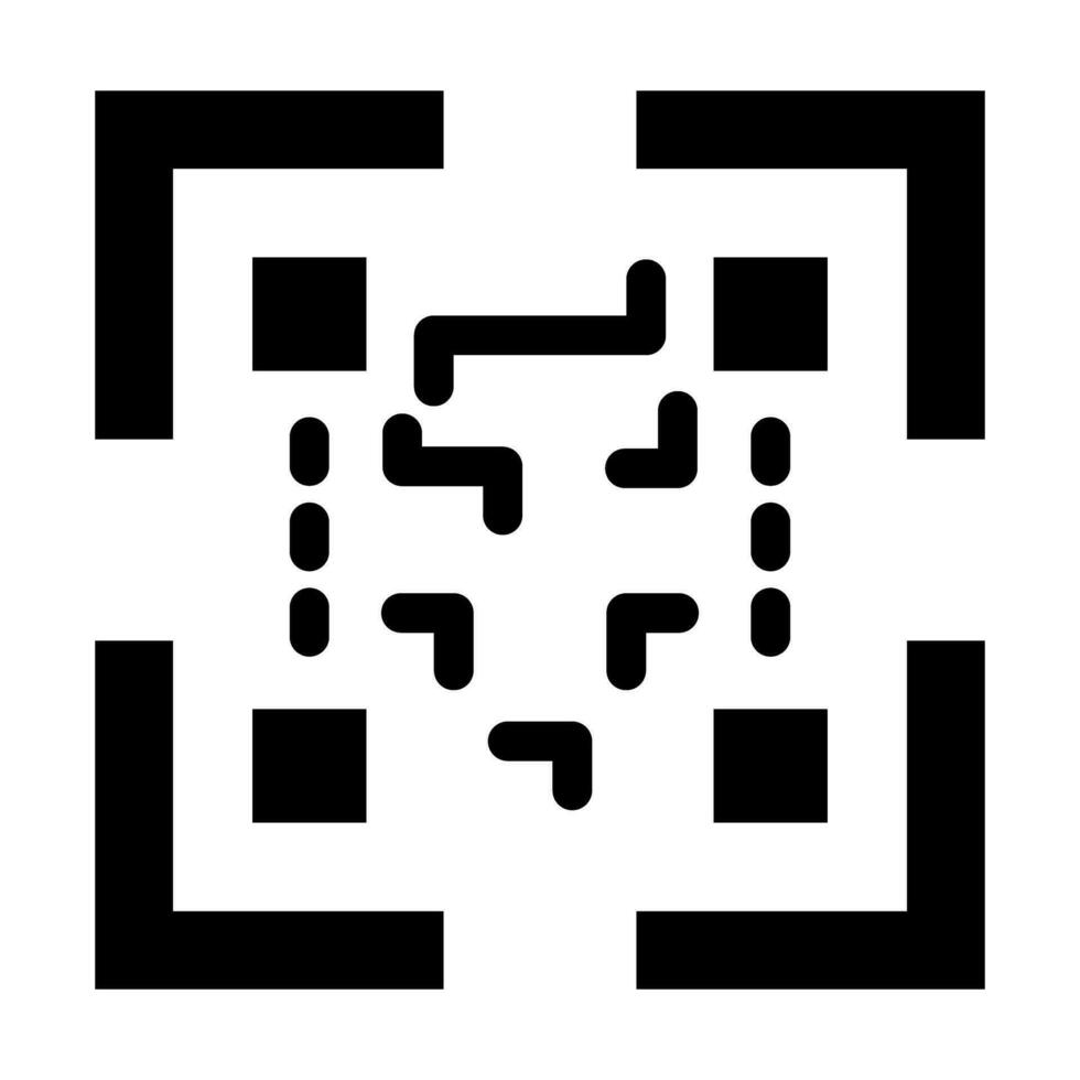 Qr Code Vector Glyph Icon For Personal And Commercial Use.