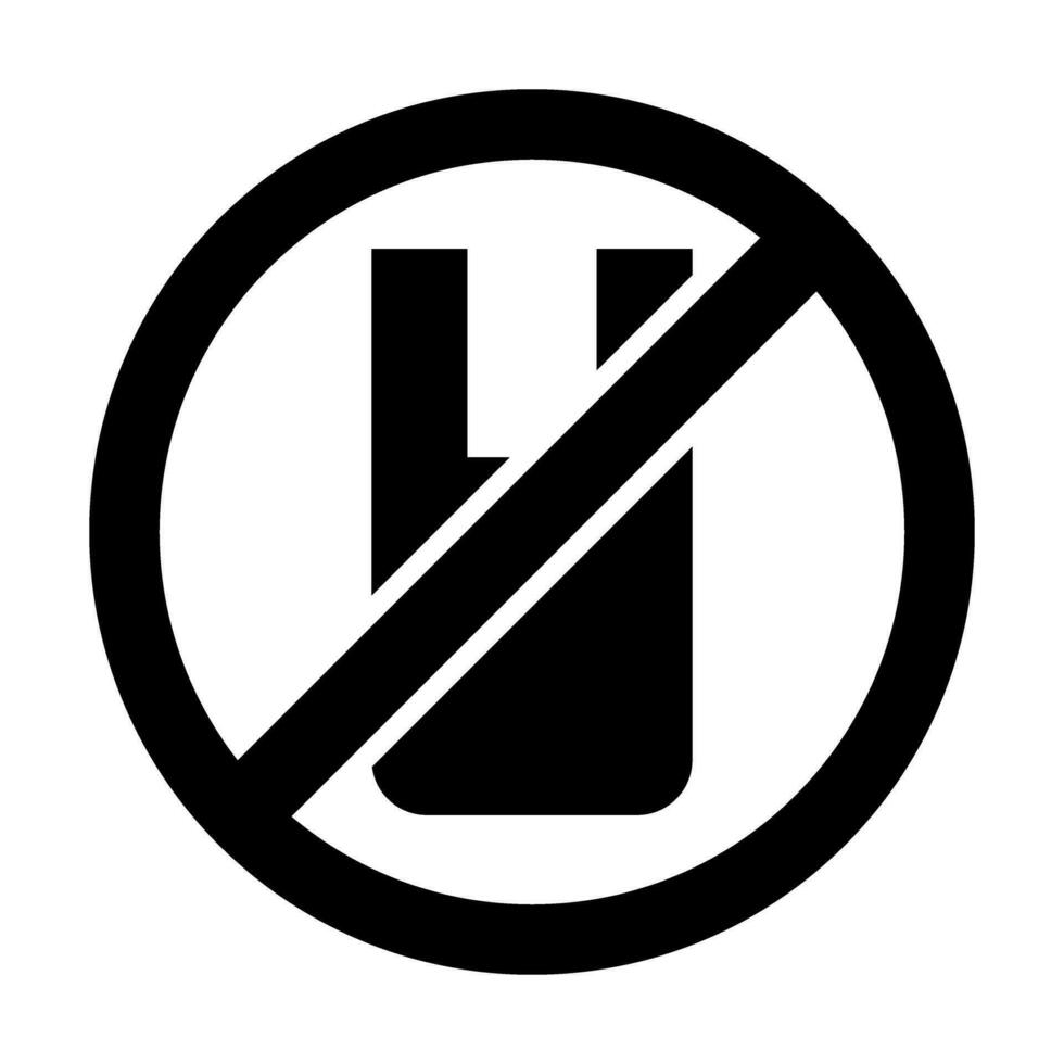 No Plastic Bag Vector Glyph Icon For Personal And Commercial Use.