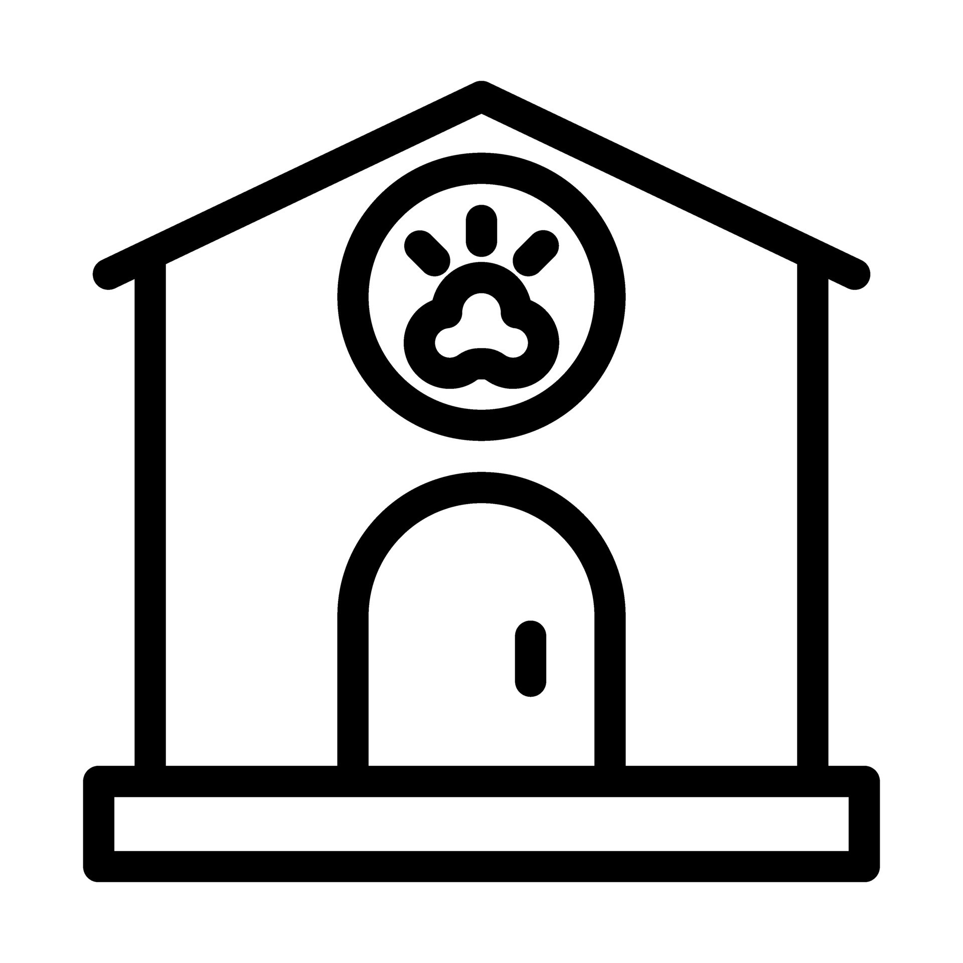 Pet Boarding Vector Thick Line Icon For Personal And Commercial Use