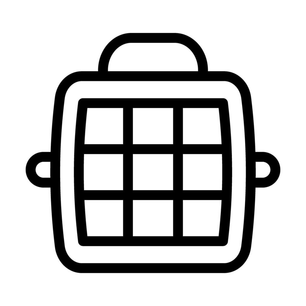 Pet Carrier Vector Thick Line Icon For Personal And Commercial Use.