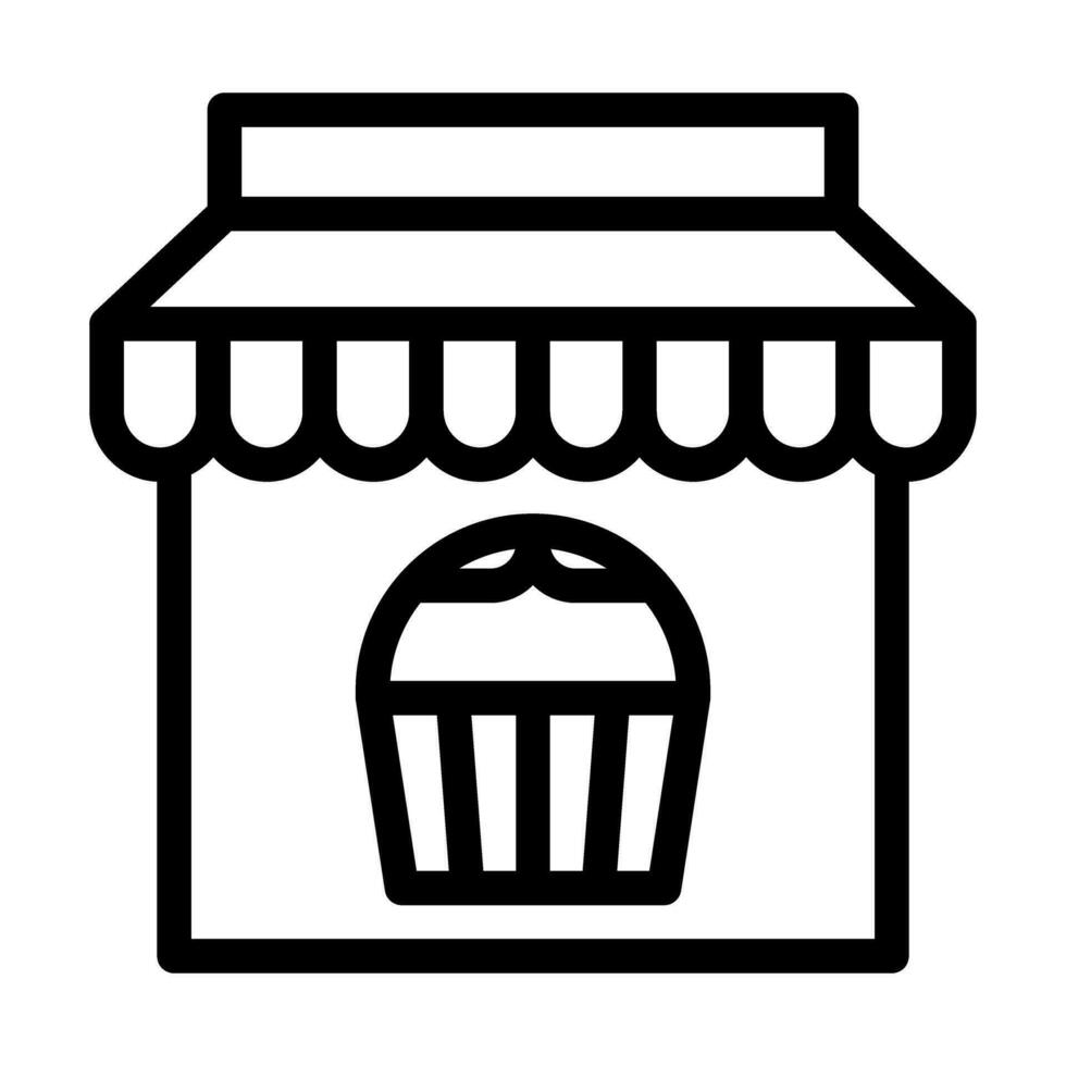 panadería vector grueso línea icono para personal y comercial usar.