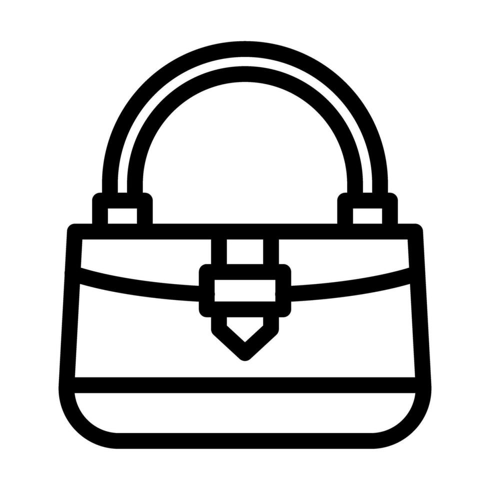 Fashionable Bag Vector Thick Line Icon For Personal And Commercial Use.