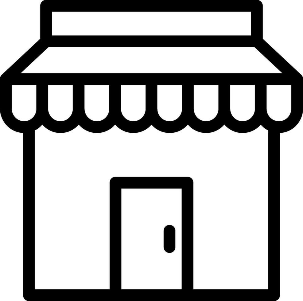 Grocery Store Vector Thick Line Icon For Personal And Commercial Use.