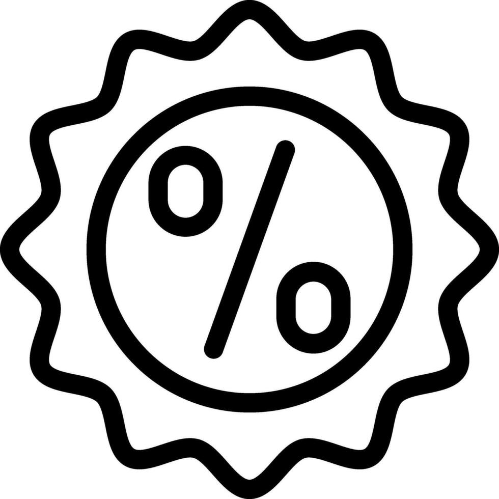 Discount Badge Vector Thick Line Icon For Personal And Commercial Use.