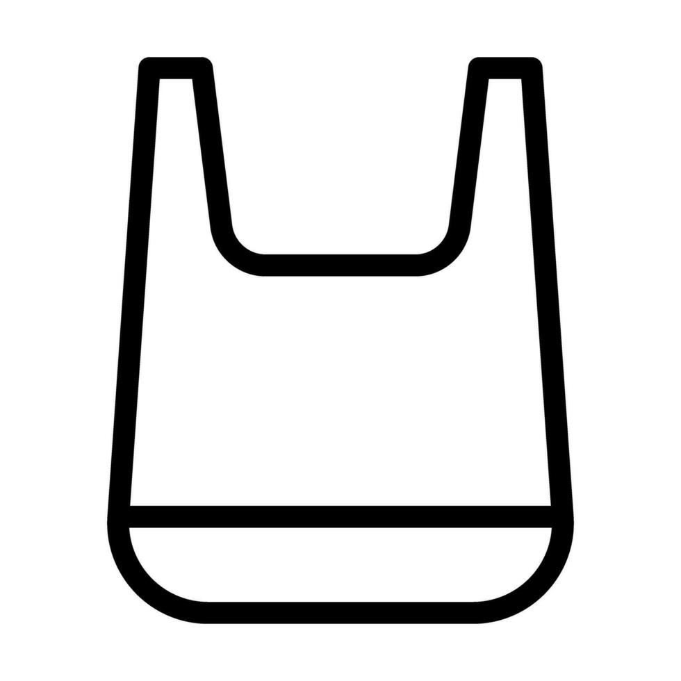 Plastic Bag Vector Thick Line Icon For Personal And Commercial Use.