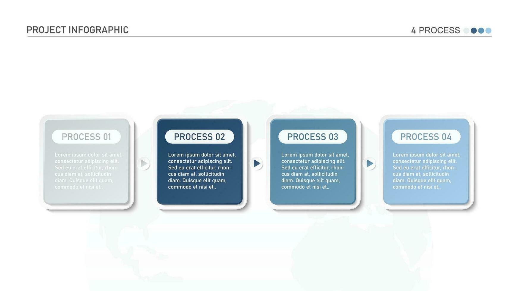 Infographic process design with icons and 4 options or steps. vector