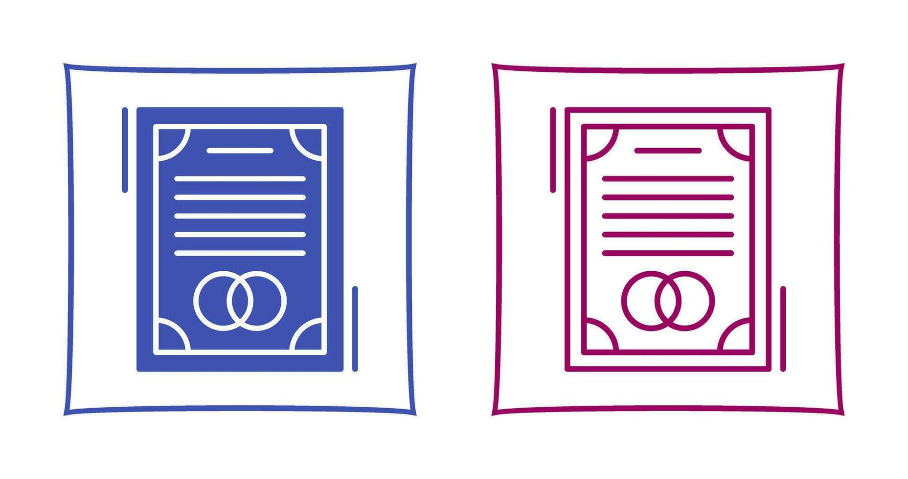 Wedding Contract Vector Icon
