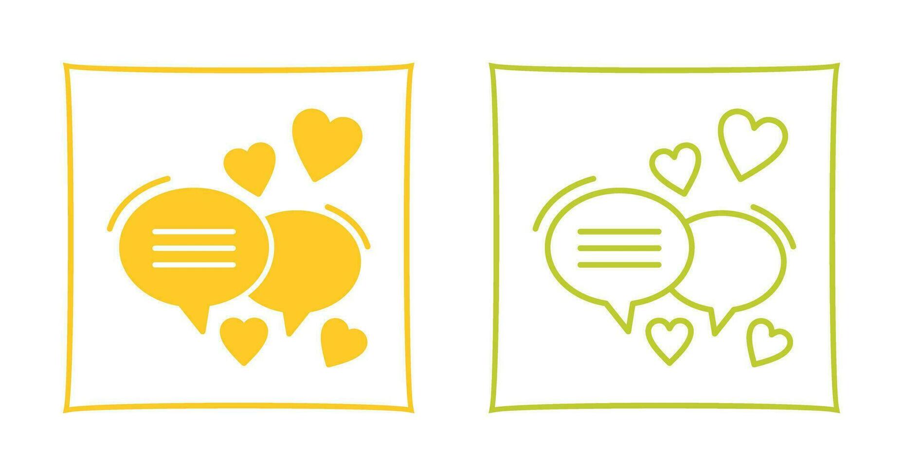 Love Chat Vector Icon