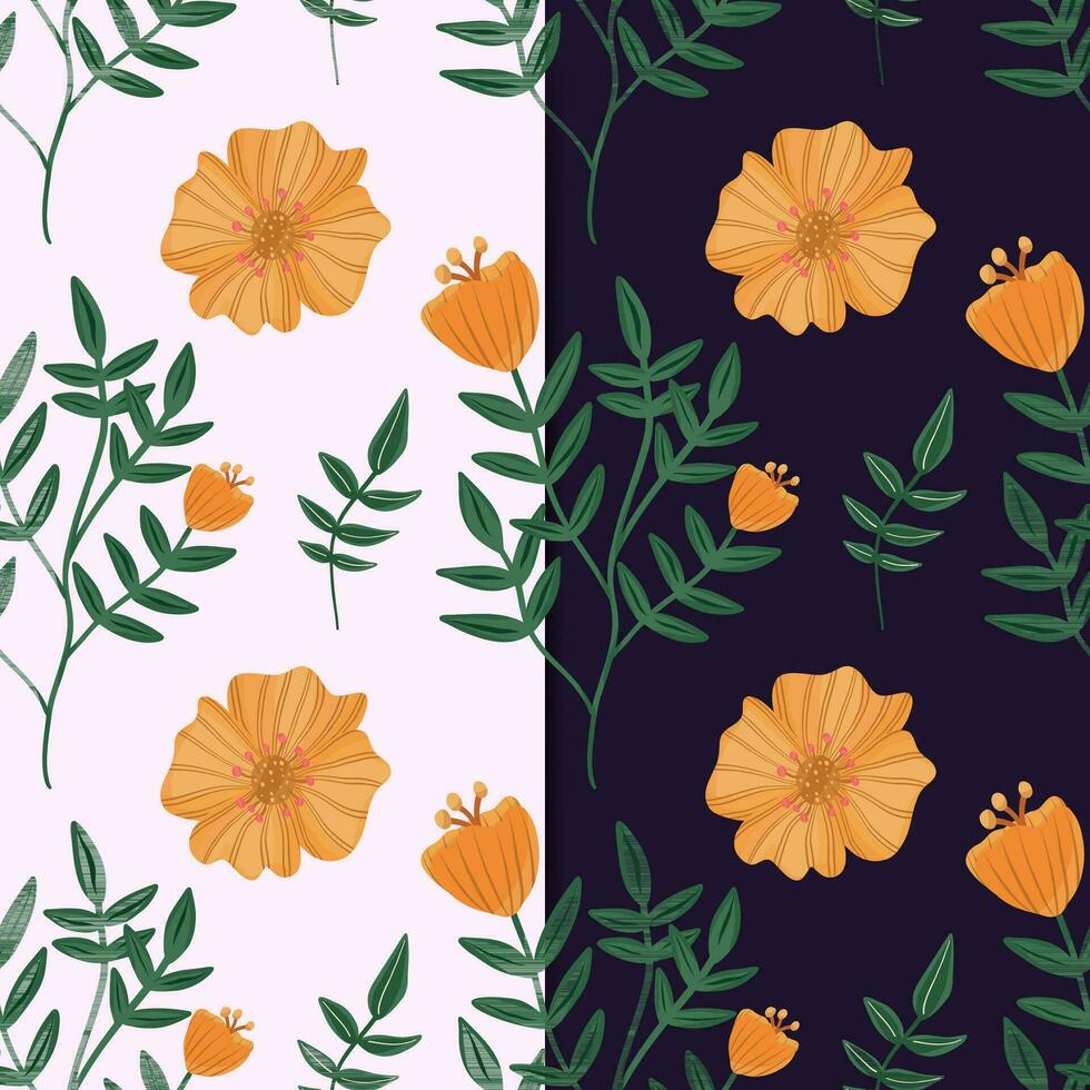 hand drawn floral seamless pattern vector