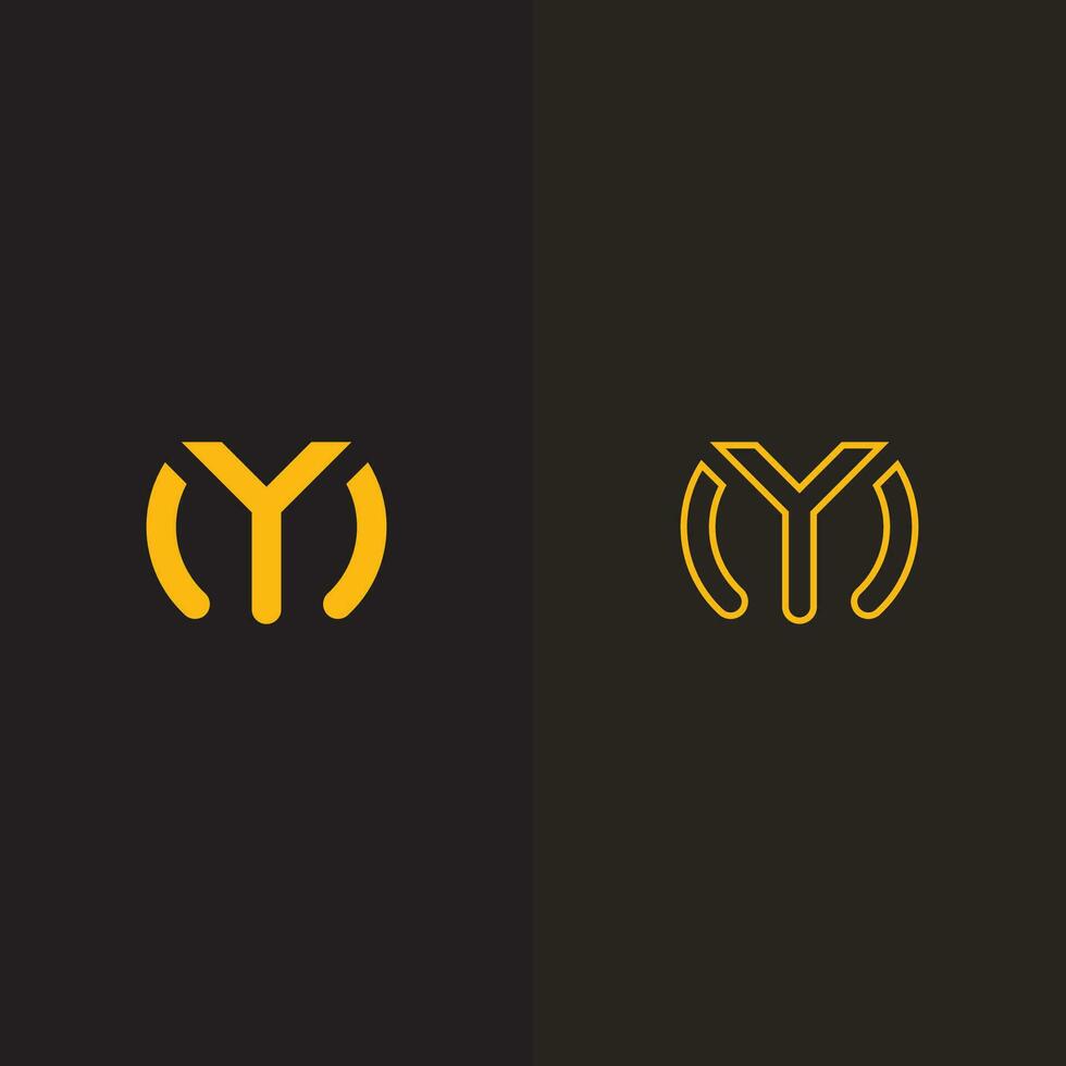 M Y letter logo vector