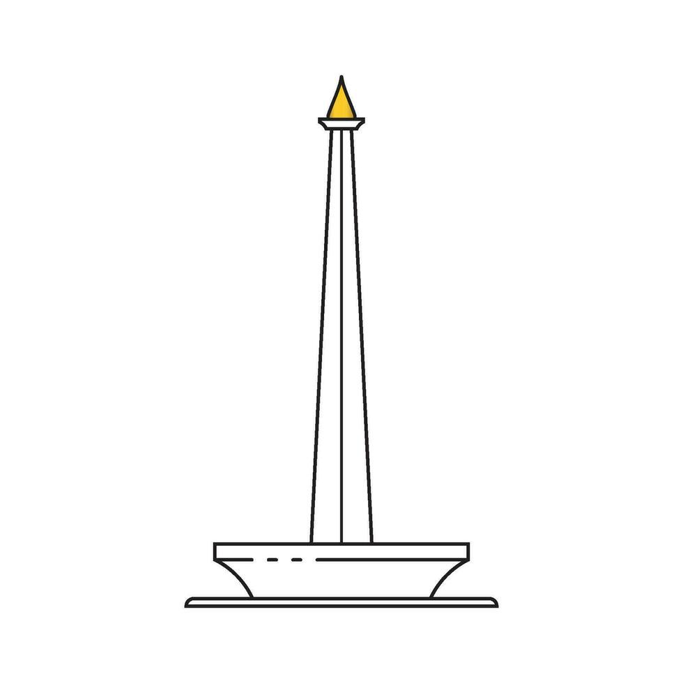 monas monument icon vector