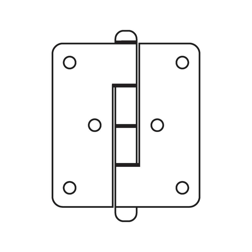 Door hinge icon vector