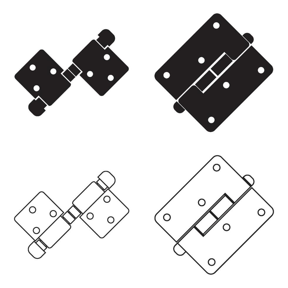 Door hinge icon vector